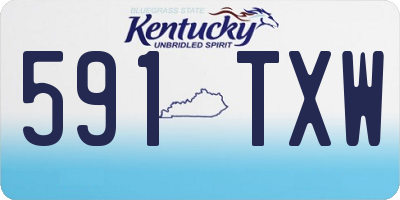 KY license plate 591TXW