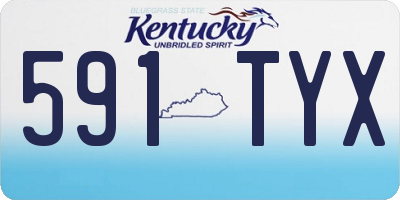 KY license plate 591TYX
