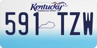KY license plate 591TZW