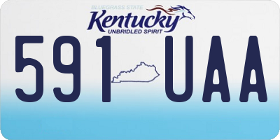 KY license plate 591UAA