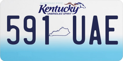 KY license plate 591UAE
