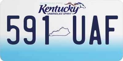 KY license plate 591UAF