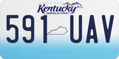 KY license plate 591UAV