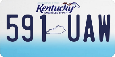 KY license plate 591UAW
