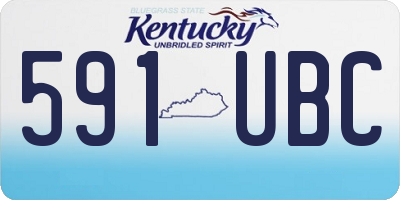 KY license plate 591UBC