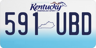KY license plate 591UBD