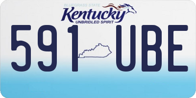 KY license plate 591UBE