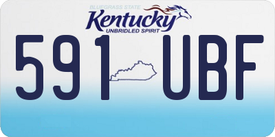 KY license plate 591UBF