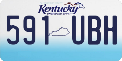 KY license plate 591UBH