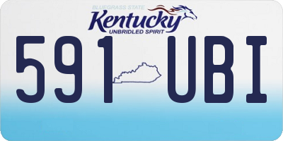 KY license plate 591UBI