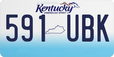 KY license plate 591UBK