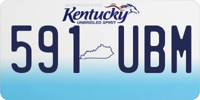 KY license plate 591UBM