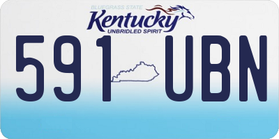 KY license plate 591UBN