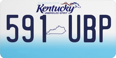 KY license plate 591UBP