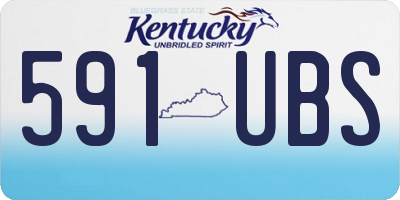 KY license plate 591UBS