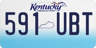 KY license plate 591UBT