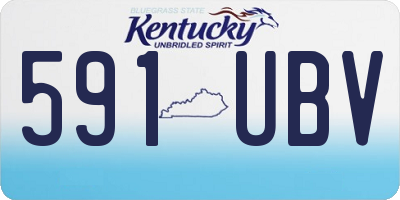KY license plate 591UBV
