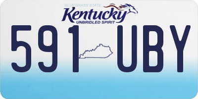 KY license plate 591UBY