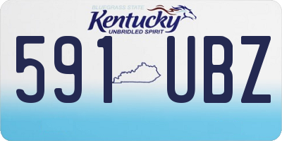 KY license plate 591UBZ