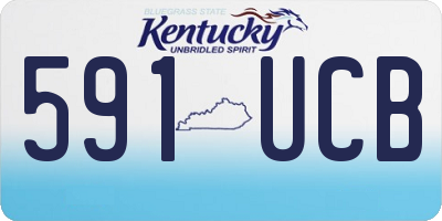 KY license plate 591UCB