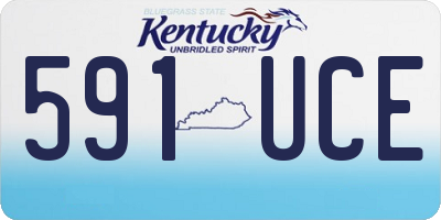KY license plate 591UCE