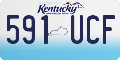 KY license plate 591UCF