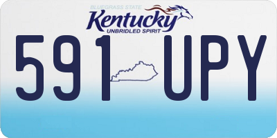 KY license plate 591UPY