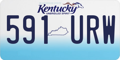 KY license plate 591URW