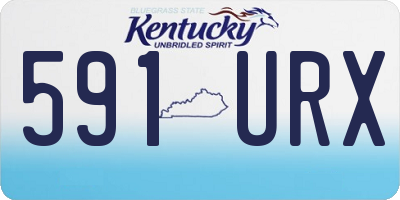 KY license plate 591URX