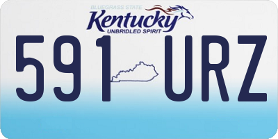 KY license plate 591URZ