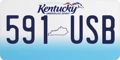 KY license plate 591USB