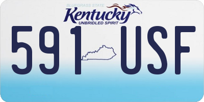KY license plate 591USF