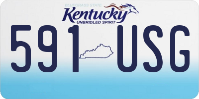 KY license plate 591USG