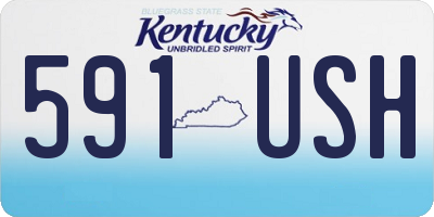 KY license plate 591USH