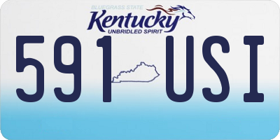 KY license plate 591USI