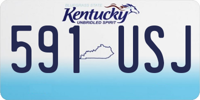 KY license plate 591USJ