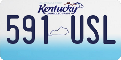 KY license plate 591USL