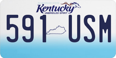 KY license plate 591USM