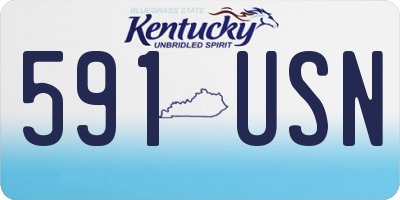 KY license plate 591USN