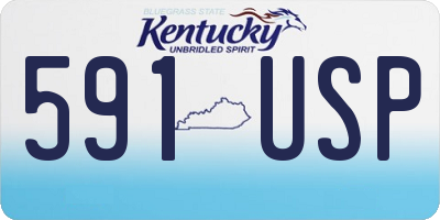 KY license plate 591USP