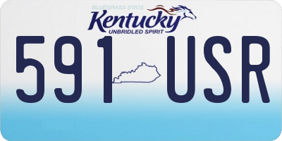 KY license plate 591USR