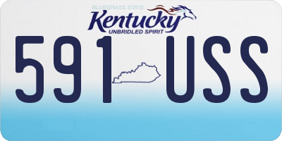 KY license plate 591USS