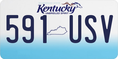 KY license plate 591USV
