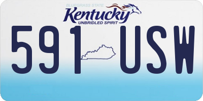KY license plate 591USW