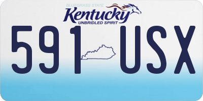 KY license plate 591USX