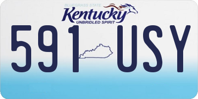 KY license plate 591USY