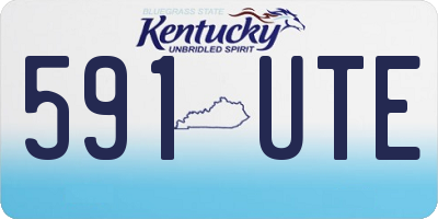 KY license plate 591UTE