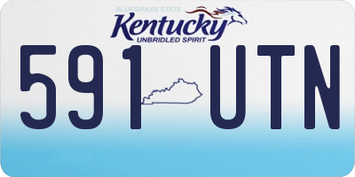 KY license plate 591UTN
