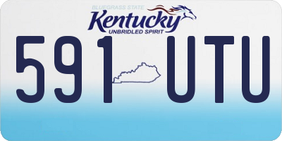 KY license plate 591UTU