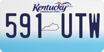 KY license plate 591UTW